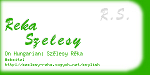 reka szelesy business card